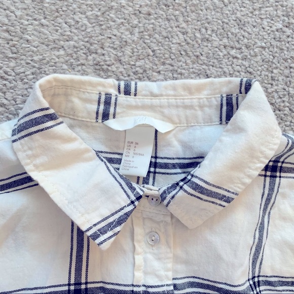 White and Black Checked button up - Picture 2 of 4